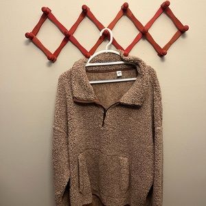 Old Navy Fuzzy Sherpa Pink Sweatshirt